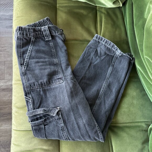 BDG Urban Outfitters Slate Grey Cargo Jeans W28 Straight Leg Vintage Y2K Utility - Picture 2 of 4